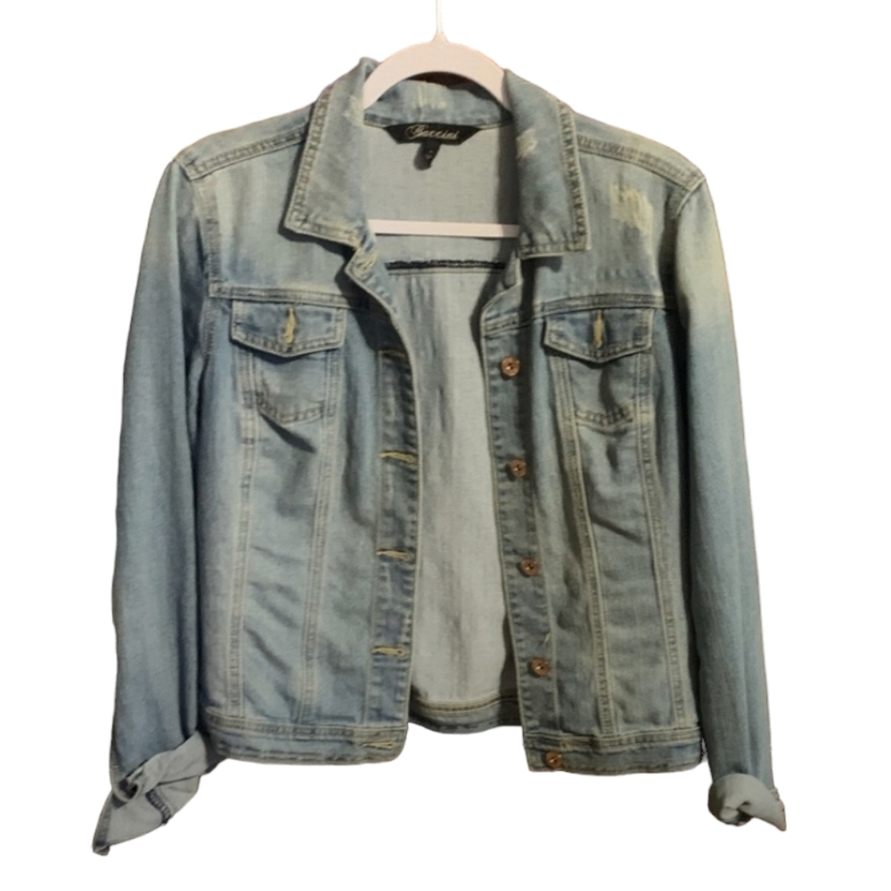 Light wash denim jacket